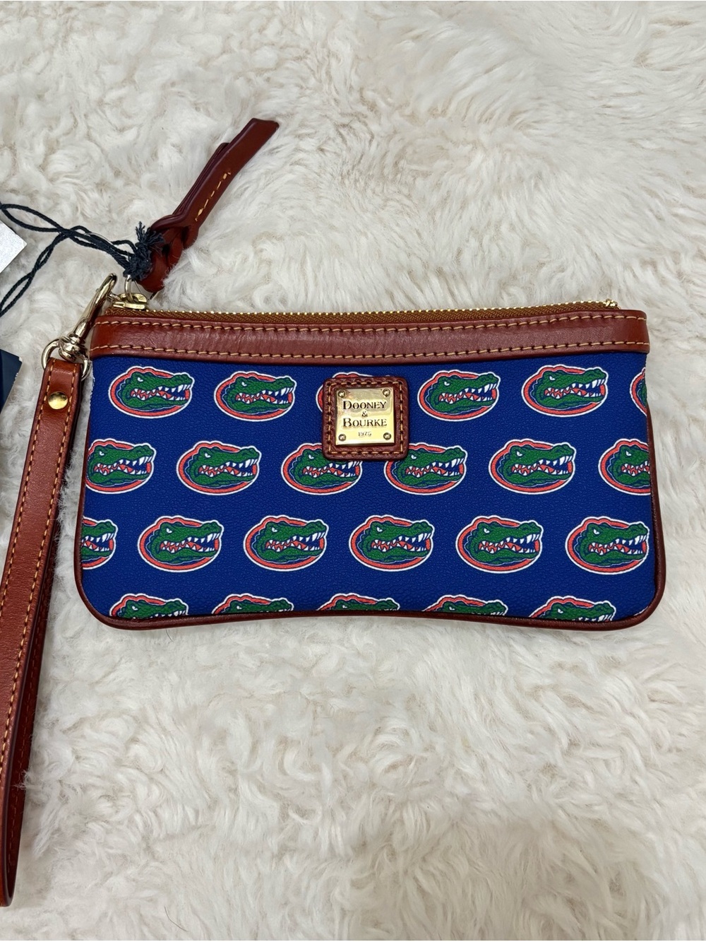 Dooney & Bourke Florida Gators Wristlet with Brown Trim
